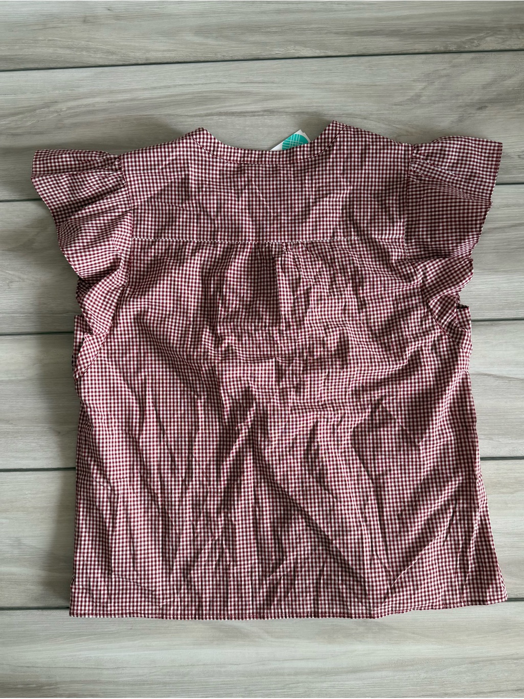Market & Spruce Emile Cotton Blouse Red Large Nwt Stitch Fix — image 6 of 8